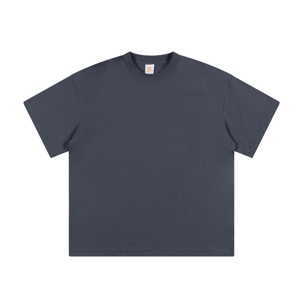 Loose Puff Print t Shirt Custom logo Blank Round Neck Pure Color High Quality Drop Shoulder Streetwear Fashion Men's T-shirts