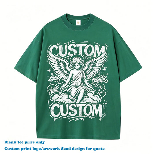 Oversized Tshirt Drop Shoulder Custom Streetwear O-neck Casual Short Sleeve 100% Cotton Wholesale Blank Embroidery logo T-shirt