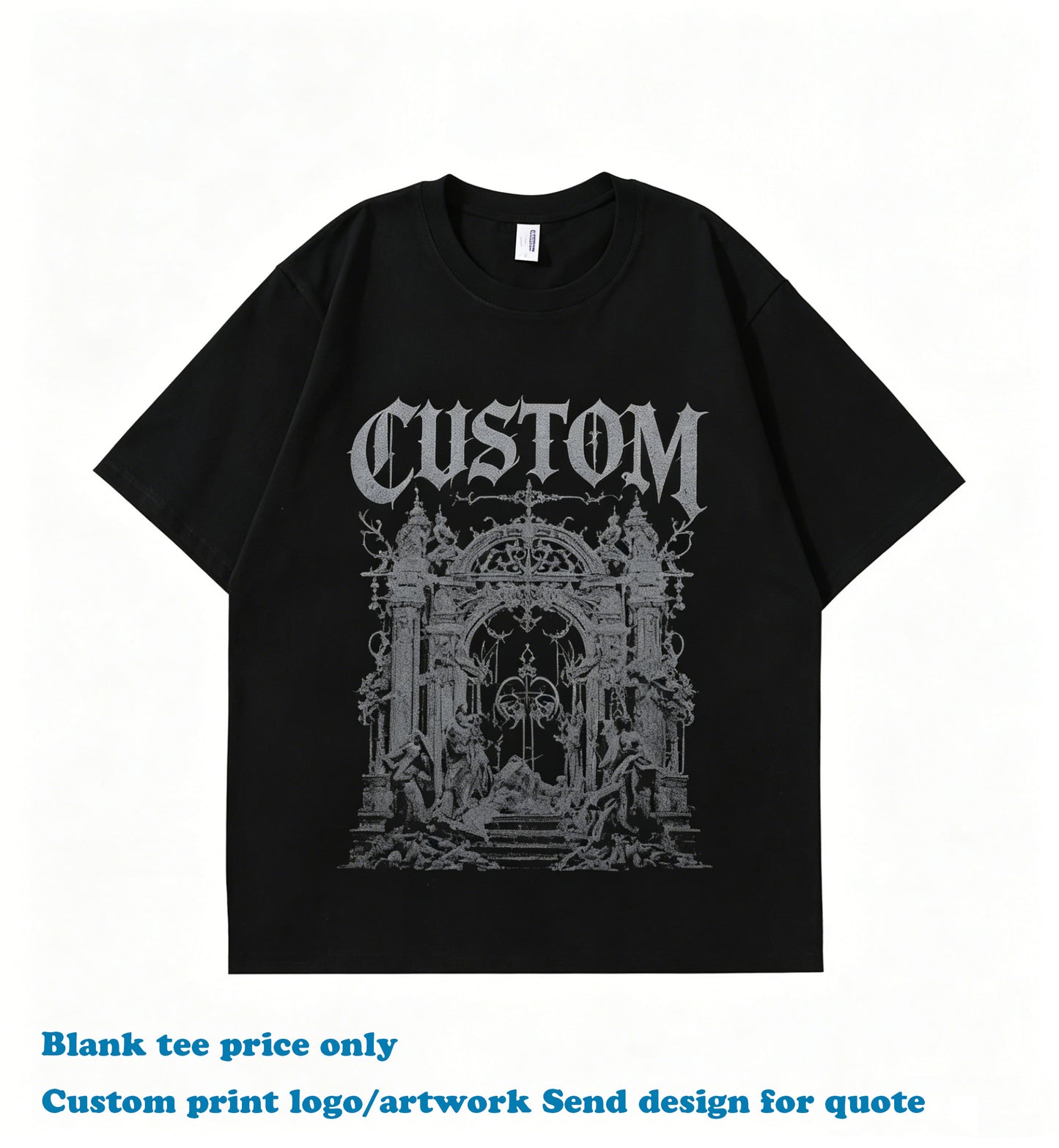 Custom logo T-shirt Blank Heavy Cotton New Style Fashion Design High Quality Distressed Embroidery Streetwear Wholesale T-shirt
