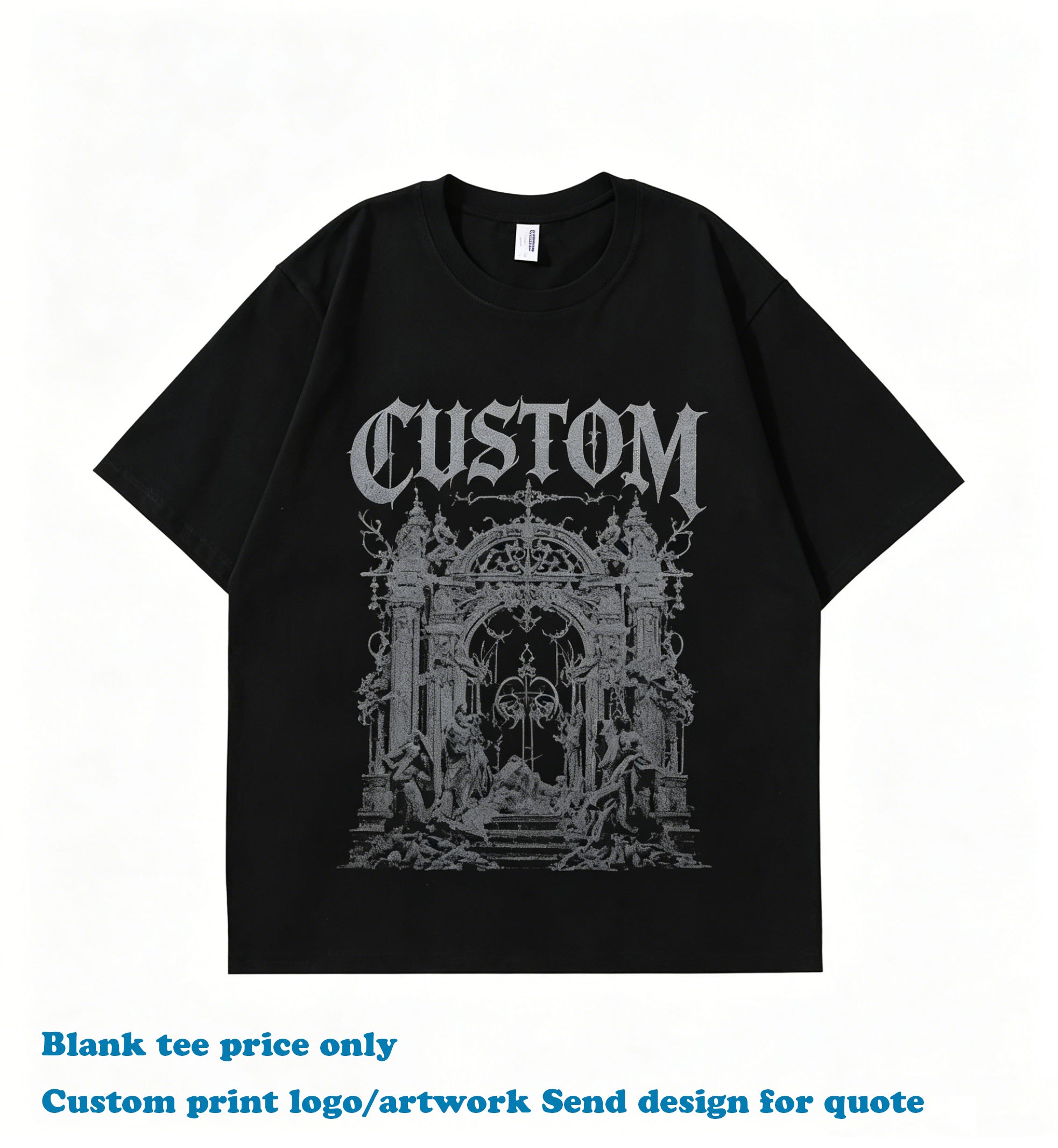Custom logo T-shirt Blank Heavy Cotton New Style Fashion Design High Quality Distressed Embroidery Streetwear Wholesale T-shirt