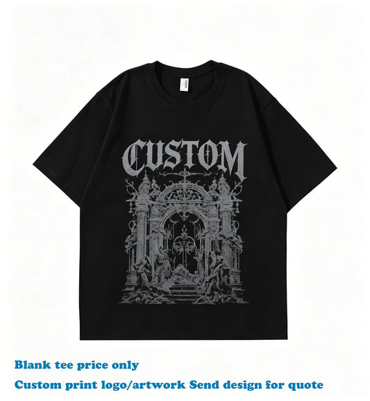 Custom logo T-shirt Blank Heavy Cotton New Style Fashion Design High Quality Distressed Embroidery Streetwear Wholesale T-shirt