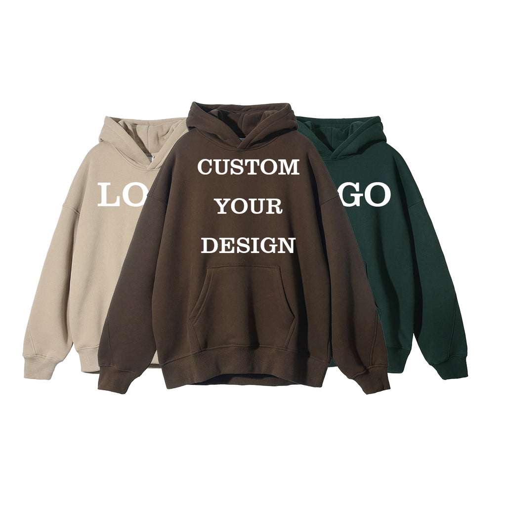 400g Heavyweight Blank Hoodie Custom Puff Printing Unisex High Quality Wireless Fleece Oversized Wholesale Hoodies & Sweatshirts
