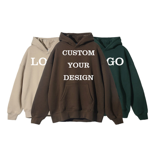 400g Heavyweight Blank Hoodie Custom Puff Printing Unisex High Quality Wireless Fleece Oversized Wholesale Hoodies & Sweatshirts