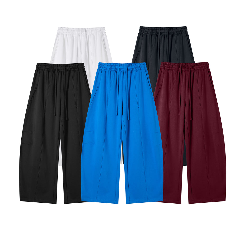 Loose Heavyweight Sweatpants Streetwear Patchwork Sport Pure Color Design Blank Embroidery logo Men's Personalized Sweatpants