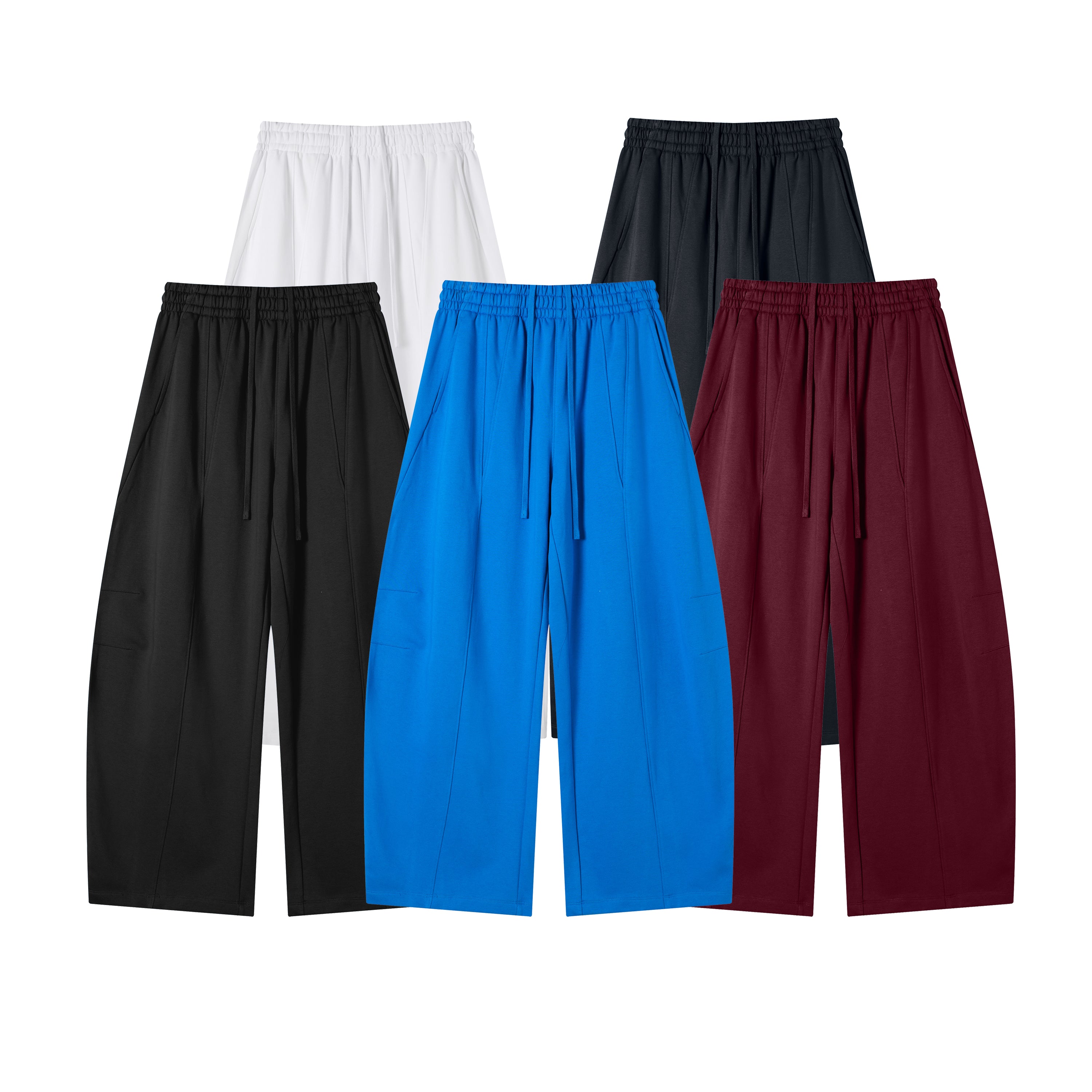Loose Heavyweight Sweatpants Streetwear Patchwork Sport Pure Color Design Blank Embroidery logo Men's Personalized Sweatpants