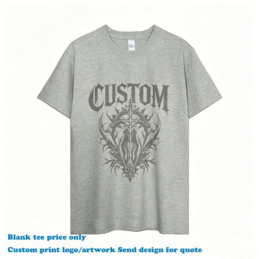 Manufacturer T-shirt Custom Puff Printing Design Summer High Quality Embroidery O-neck Casual Wholesale Price Fashion T-shirt