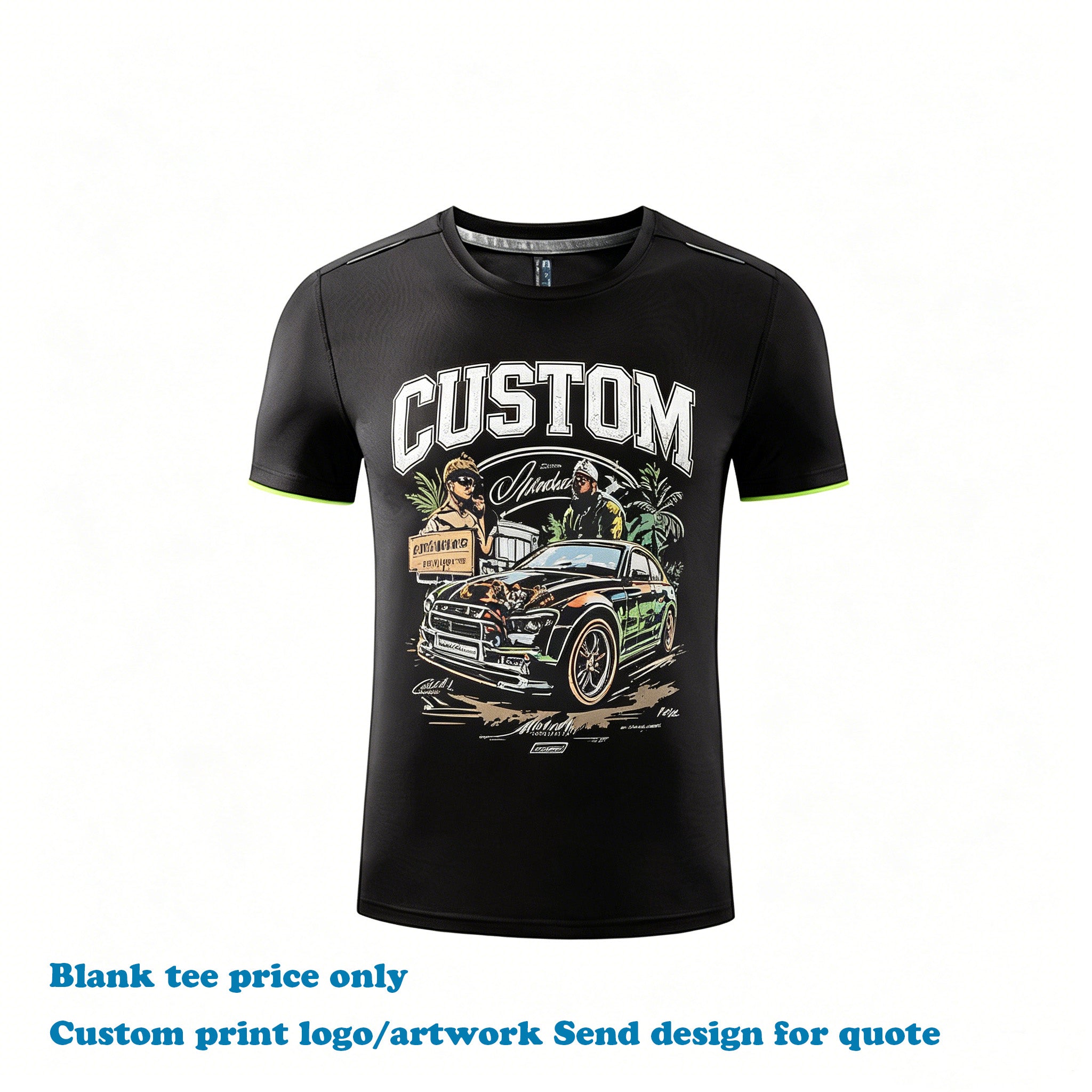 Customized t Shirts Distressed Embroidery Short Sleeve High Quality Custom Design Polyester Heat Transfers for T-shirts