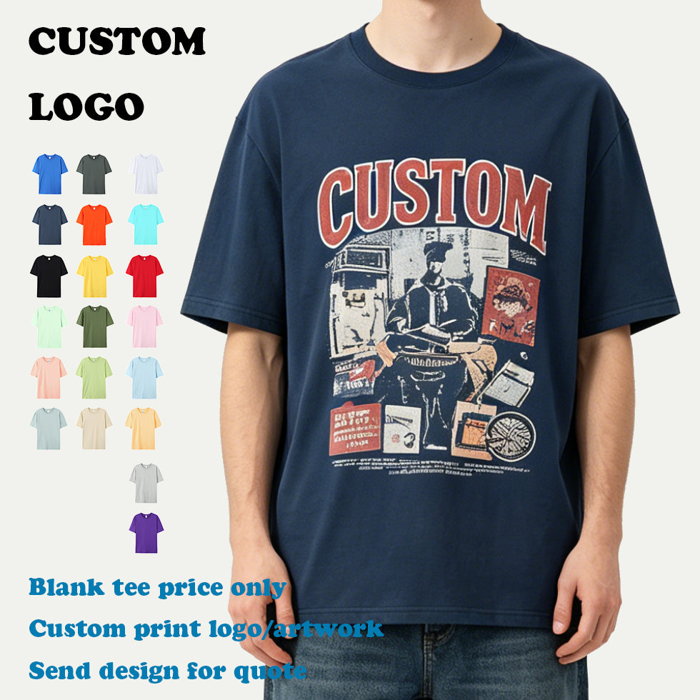 Wholesale T-shirt New Design Heavy Cotton Blank Round Neck High Quality Regular Fit Short Sleeve Personalized Men's T-shirts