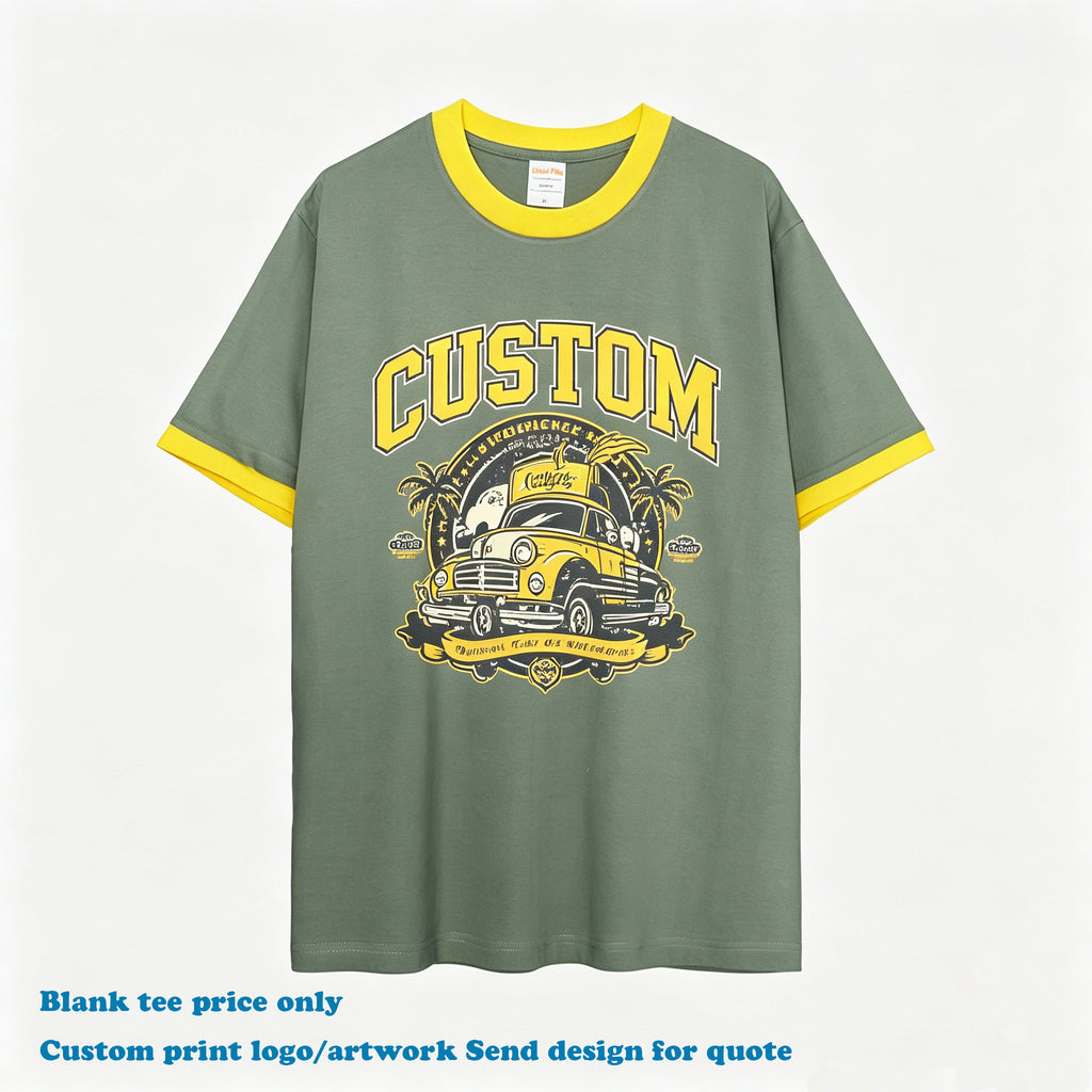 Wholesale Price T-shirt Custom New Design Round Neck Blank Heavy Cotton Screen Printed Streetwear Plain Personalized T-shirt