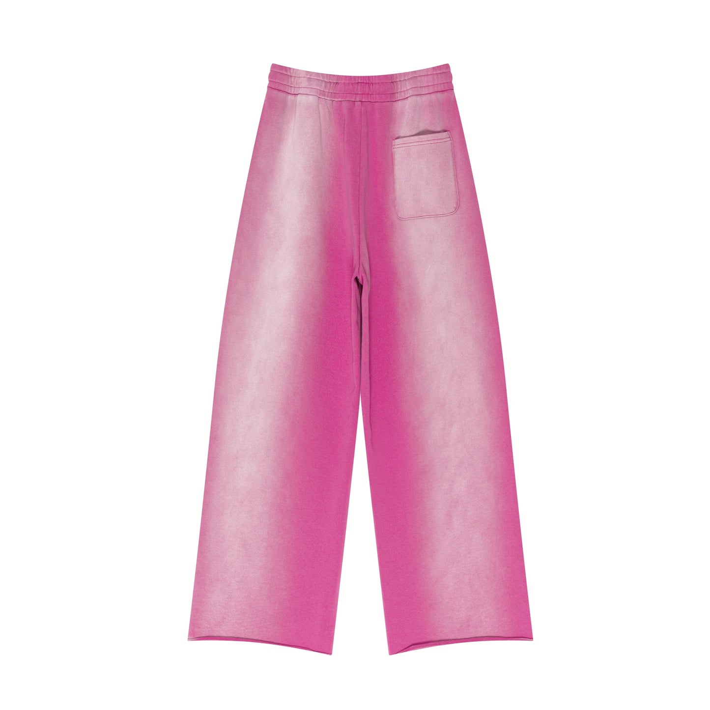 Custom 100% Cotton Sweatpants Curved Knife Pants with Loose Edges and Spattered Horsehair Loose and Long Pants with Distressed