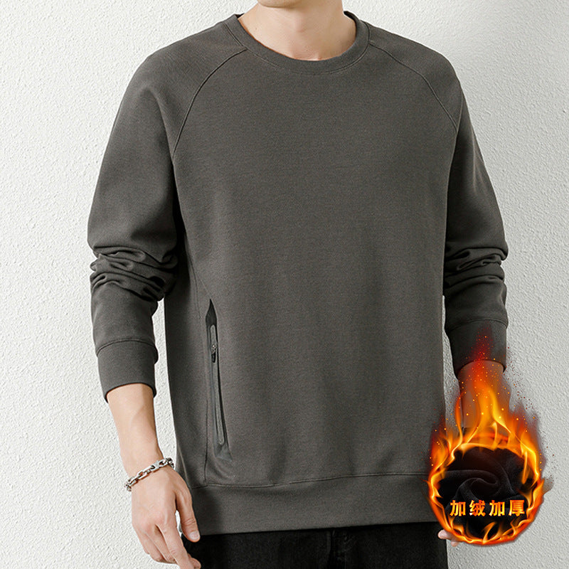 Round Neck Pullover Clothes with Added Insulation and Thickening. Loosely Fitted and Stylish Streetwear Hoodie in Oversized Size