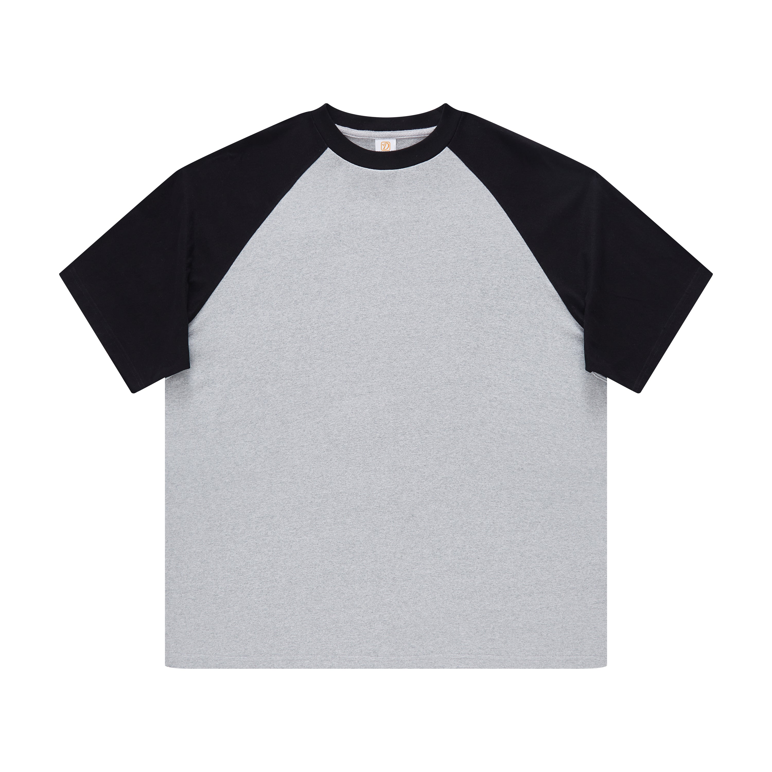 285g Heavyweight Tshirt Contrast Color Raglan Sleeve Loose High Quality Custom logo Personalized Round Neck Mens T-shirt Printed