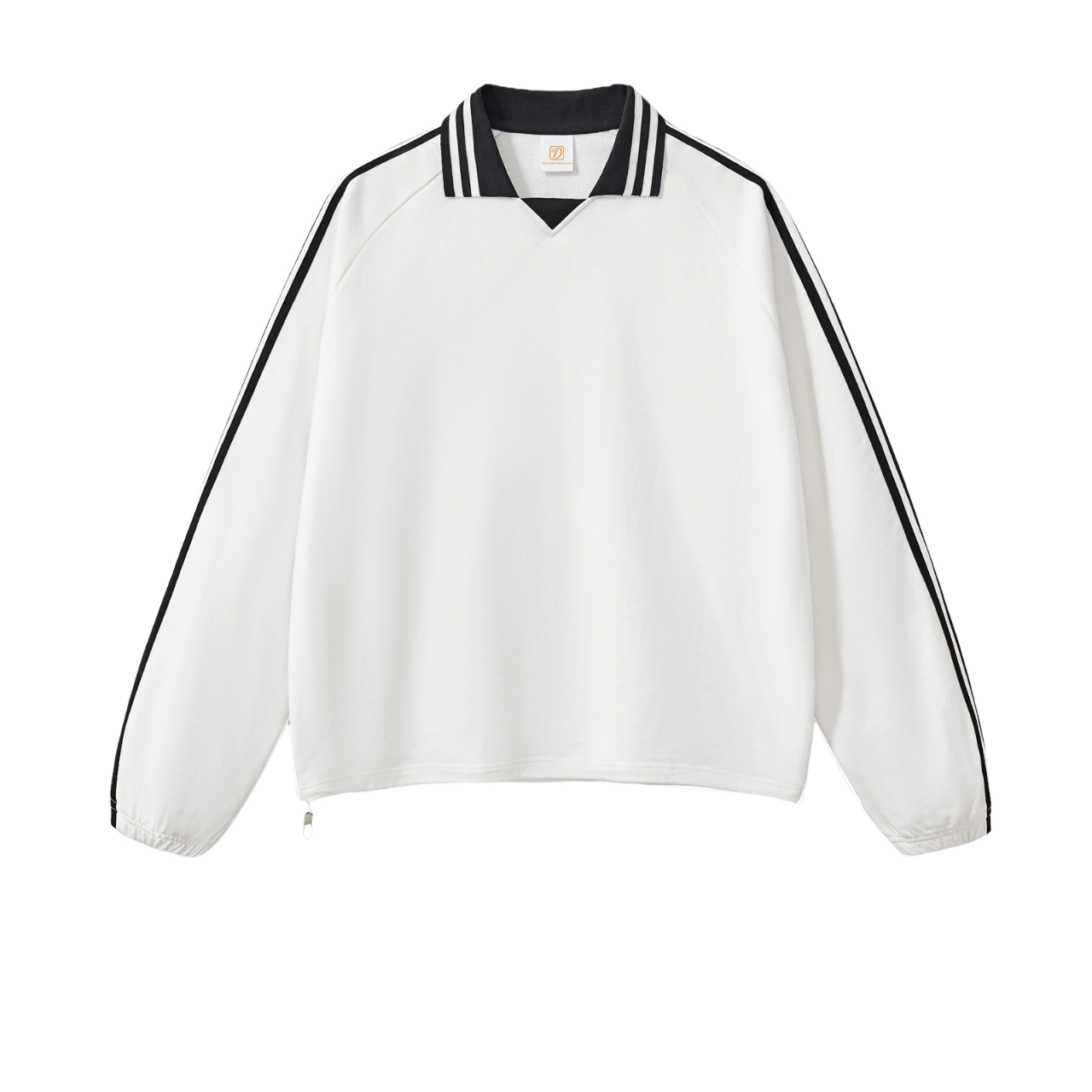 Wholesale Turtleneck Stripe Fashion Embroidery 100% Cotton Custom Puff Printing Hoodie Winter Heavyweight Trendy Design Hoodie