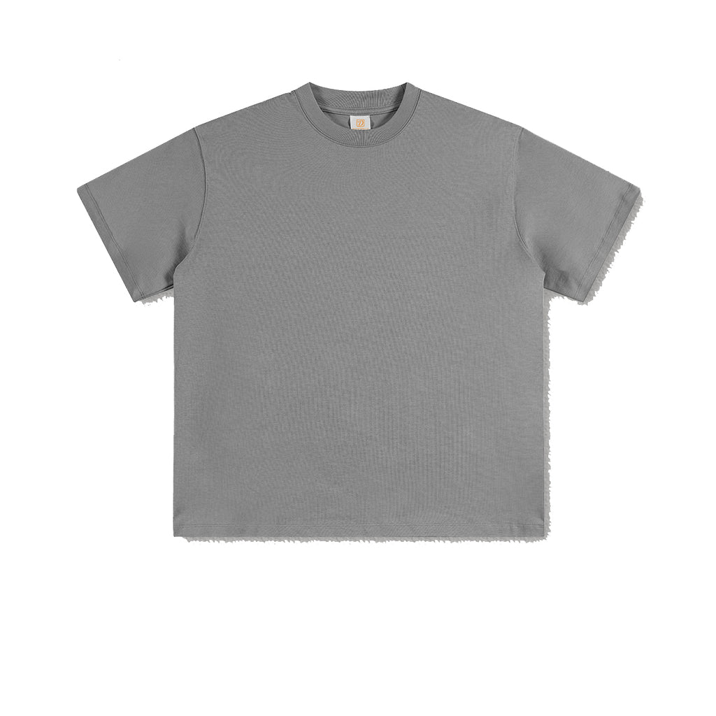 Heavyweight Tshirt Custom 100% Cotton Men's T-shirts Blank Pure Color Puff Printing Streetwear High Quality High Quality T-shirt