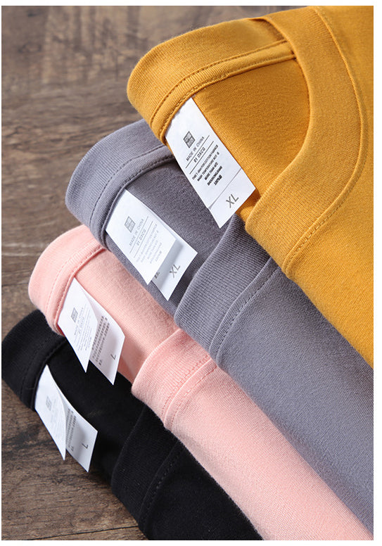 100% Cotton Drop Shoulder Pure Color Sublimation Screen Print t Shirt Design Oversized Loose Heat Transfers for  T-shirt