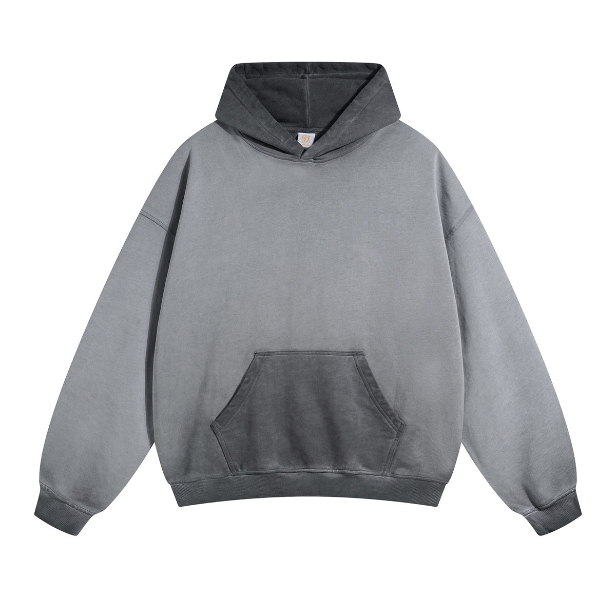 430G Heavyweight 100% Cotton Sublimation Distressed Embroidery Drop Shoulder French Terry Acid Wash Fashion Hoodie