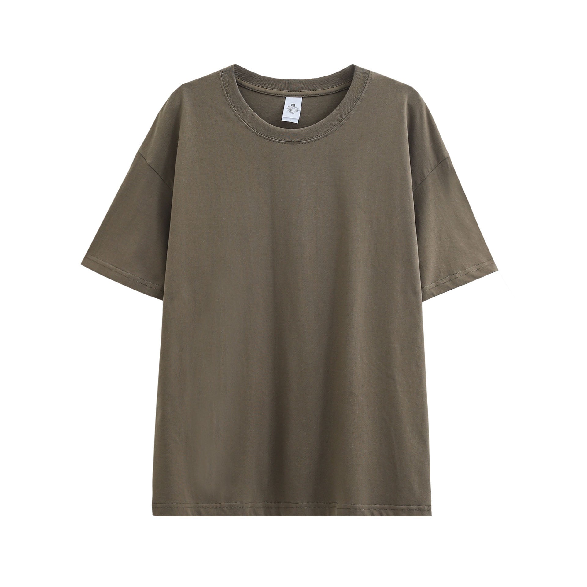 230G t Shirt 100% Cotton Oversize Custom Basic Pure Color High Quality Round Neck Drop Shoulder Wholesale High Quality Tshirt