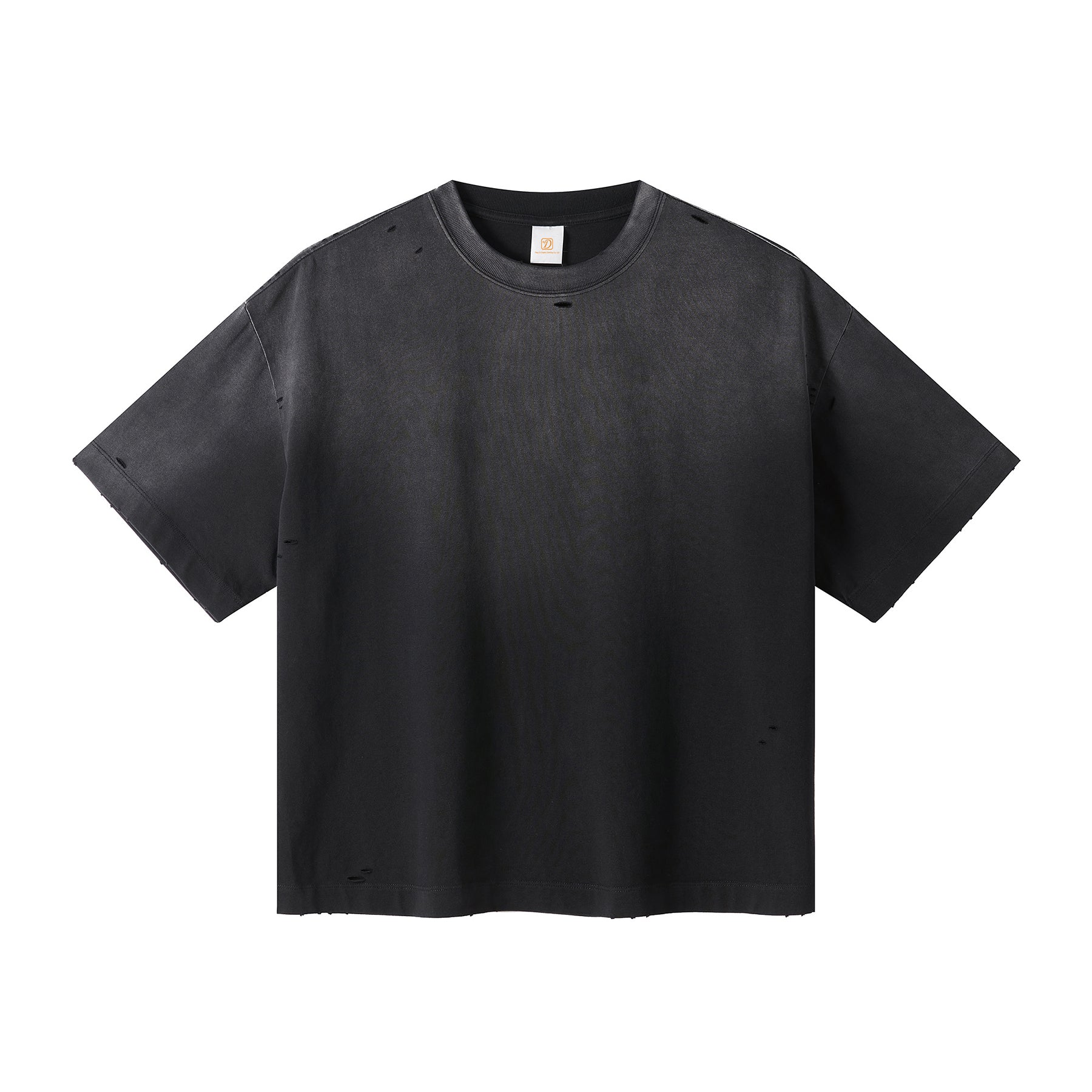 Heavyweight Tshirts Men's Custom logo Puff Printing Design High Quality Casual Vintage Washed O-neck Streetwear Cotton T-shirt