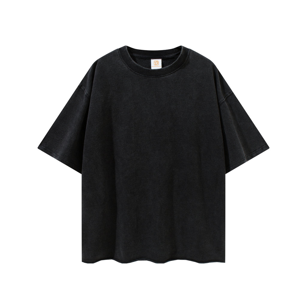Customized t Shirts Acid Wash Oversized High Quality Short Sleeve 100% Cotton Round Neck Fashion Streetwear Personalized T-shirt