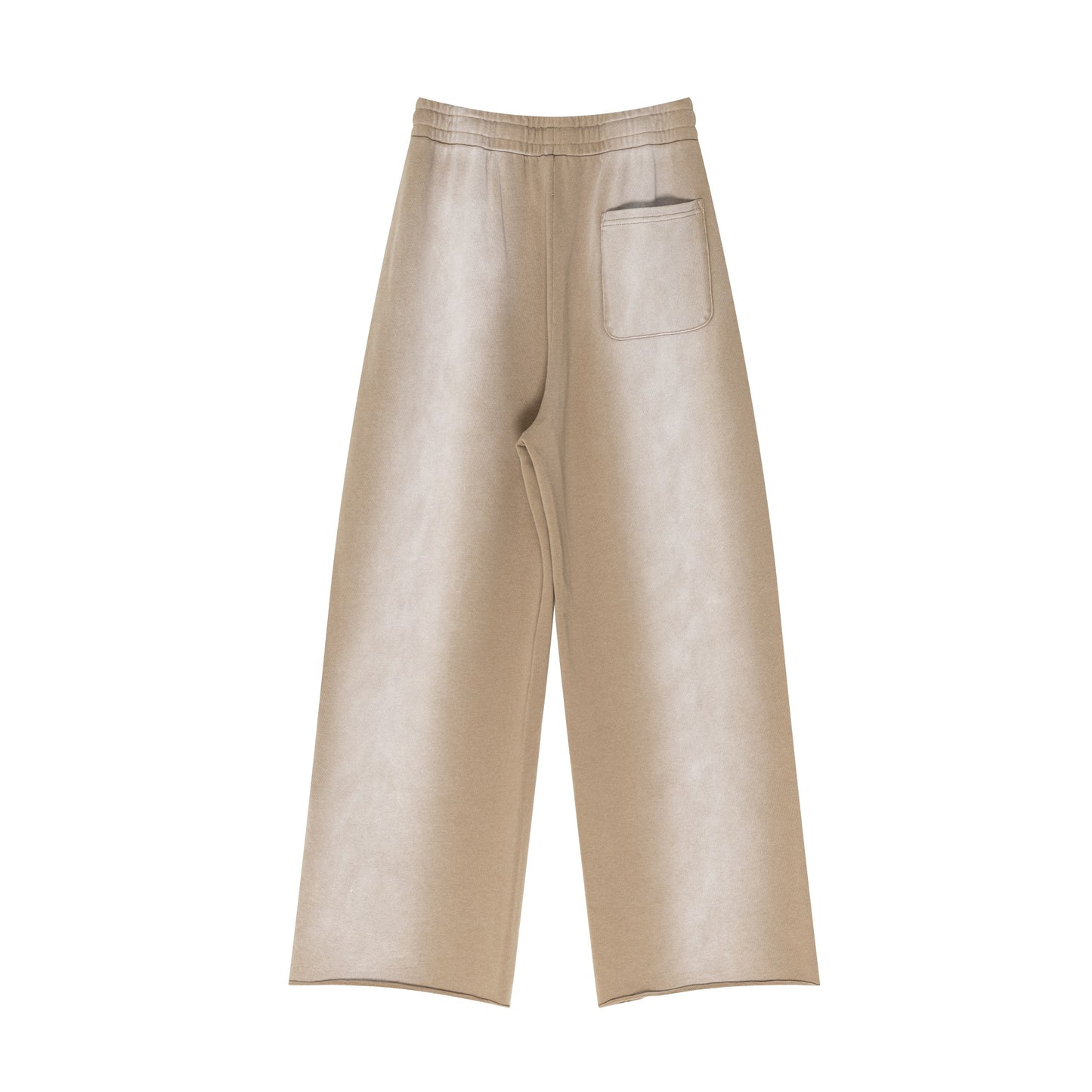 Custom 100% Cotton Sweatpants Curved Knife Pants with Loose Edges and Spattered Horsehair Loose and Long Pants with Distressed