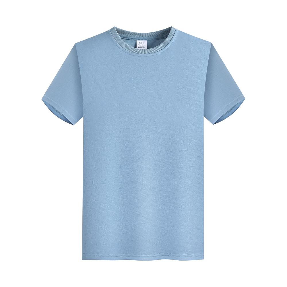 High Quality Blanks Customized 13 Color Short Sleeved T-shirt with Small Pom Pom Collar Personalized Design t Shirts Unisex