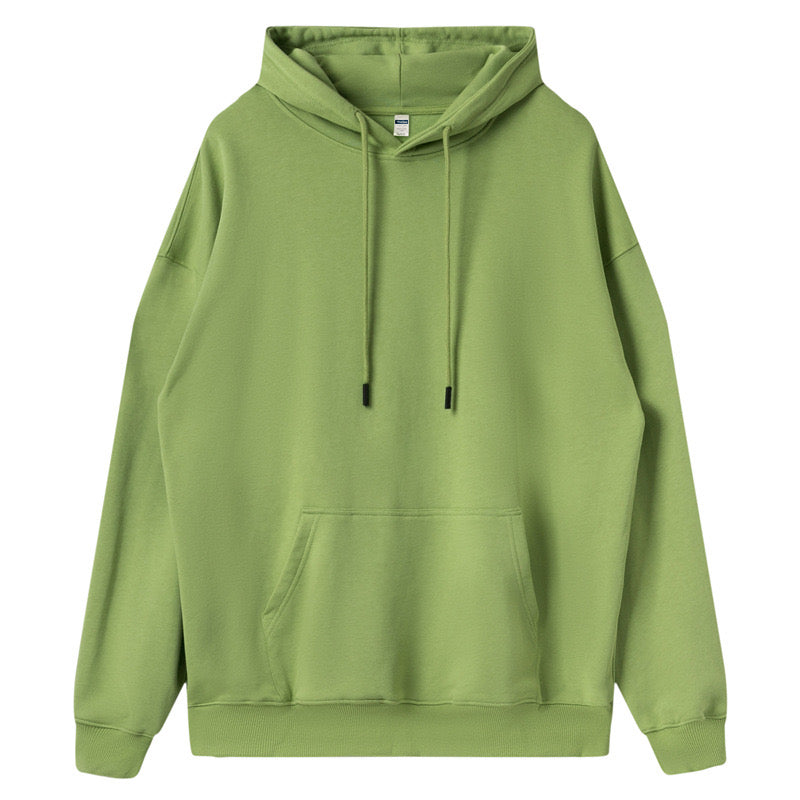 Wholesale Customizable Pattern Pure Cotton French Style Looped Shoulder Style 360g Hooded Sweatshirt Plus Size Hoodies Winter