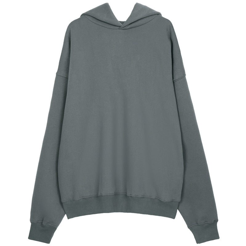 Custom Hoodies Streetwear Blank High Quality Wireless Drop Shoulder Fleece Heavyweight Puff Printing Fashion Wholesale Hoodies