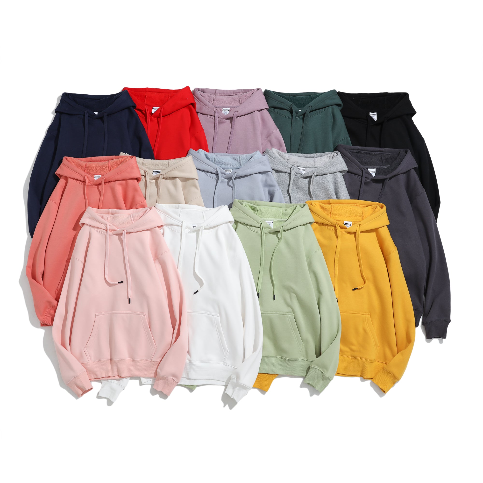 Clothing Manufacturer Blank Custom Oversize Heavyweight Sublimation Puff Print Pure Color Polar Fleece Mens Hoodies