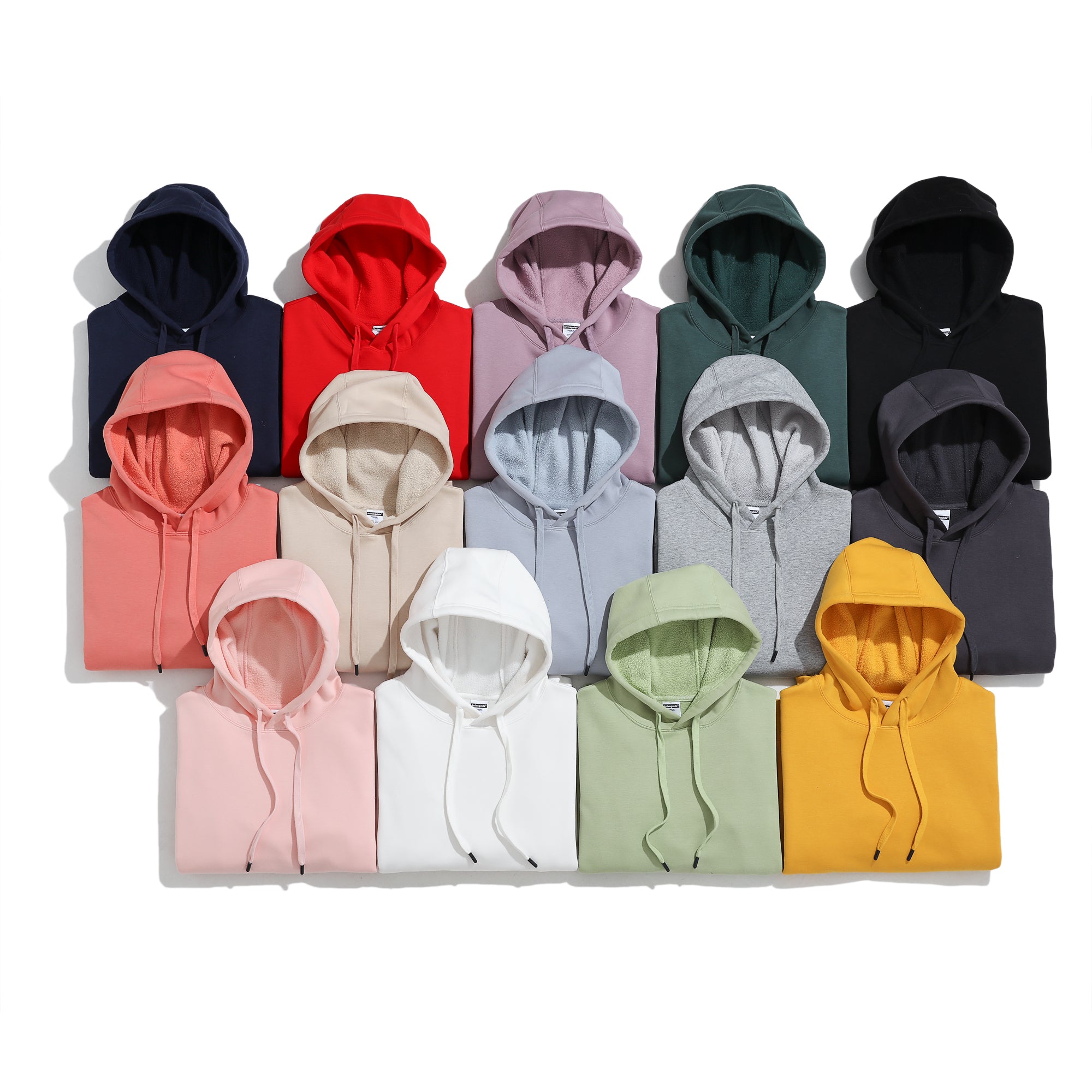 Clothing Manufacturer Blank Custom Oversize Heavyweight Sublimation Puff Print Pure Color Polar Fleece Mens Hoodies