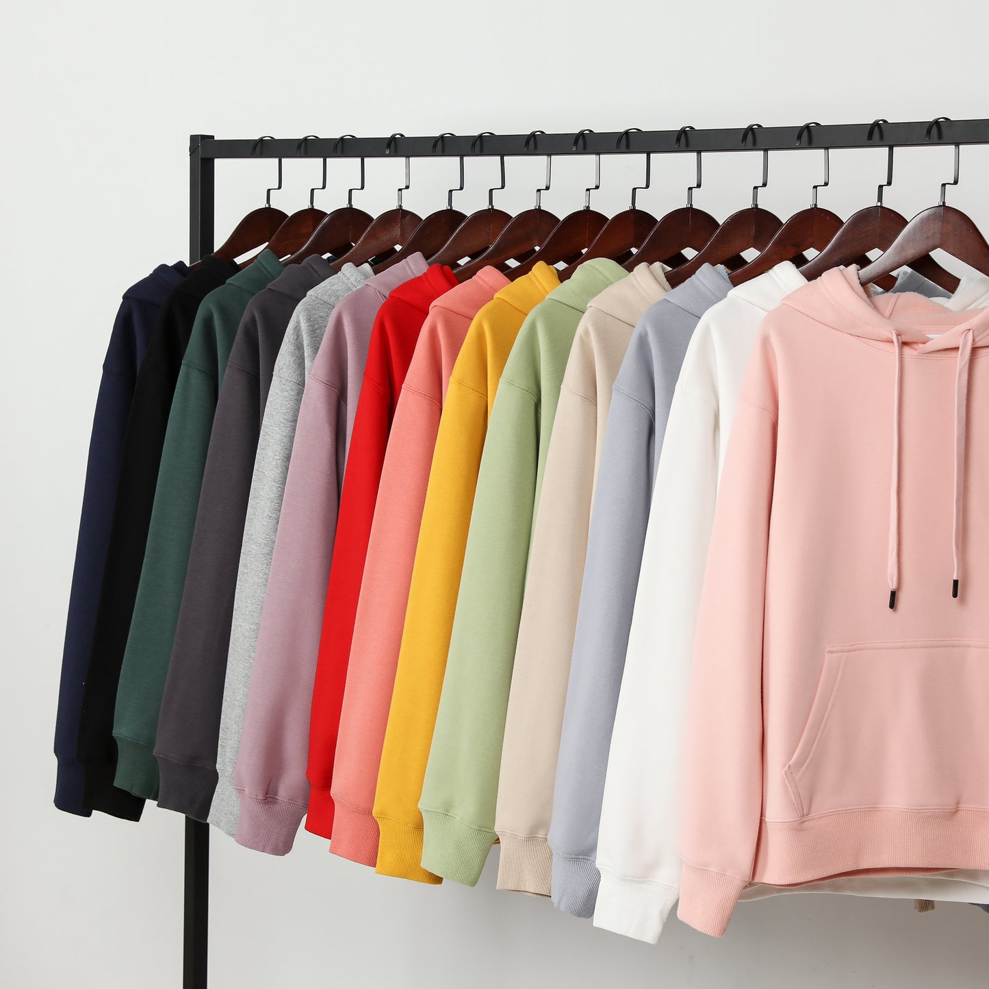 350G Heavyweight Blank Pullover Polar Fleece Streetwear Custom Puff Print Drop Shoulder Winter Hoodie