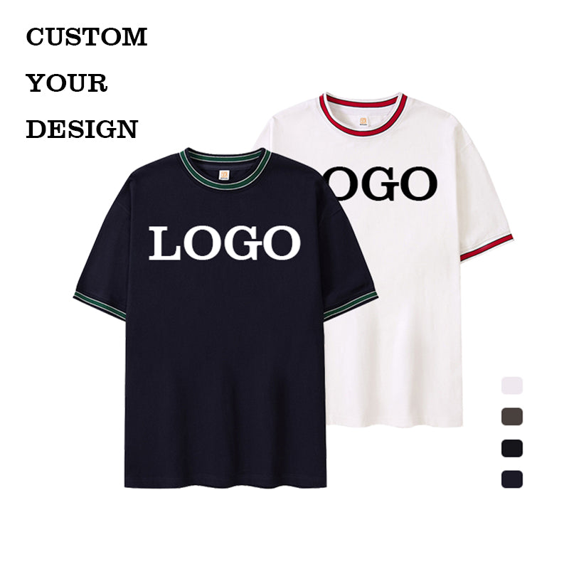 Custom Tshirts 230g Heavy Cotton Blank Streetwear High Quality Drop Shoulder Puff Printing t Shirt for Men High Quality