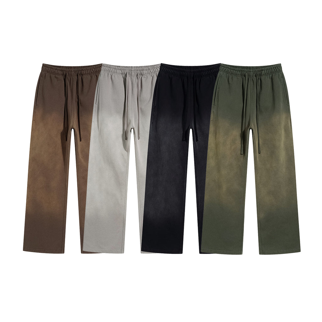 Heavyweight Vintage Sweatpants Loose Custom Streetwear High Quality Washed Screen Print Fashion Wax Printing Sweatpants