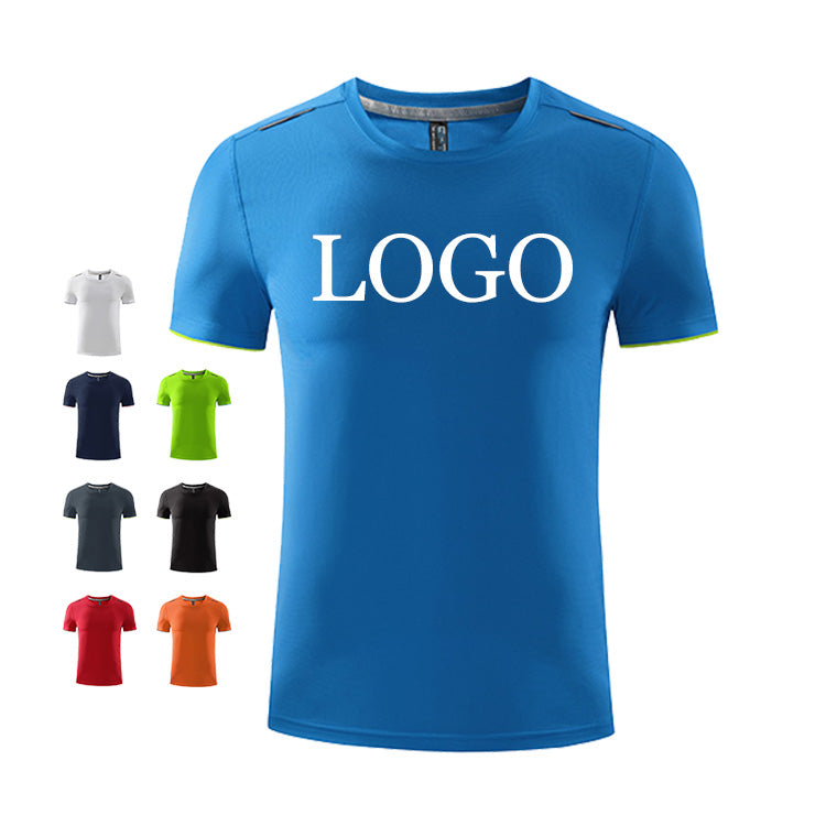 Men's T-shirts Lightweight Blank Polyester Custom Screen Printed Quick-drying Round Neck Sport  Heat Transfers for T-shirts