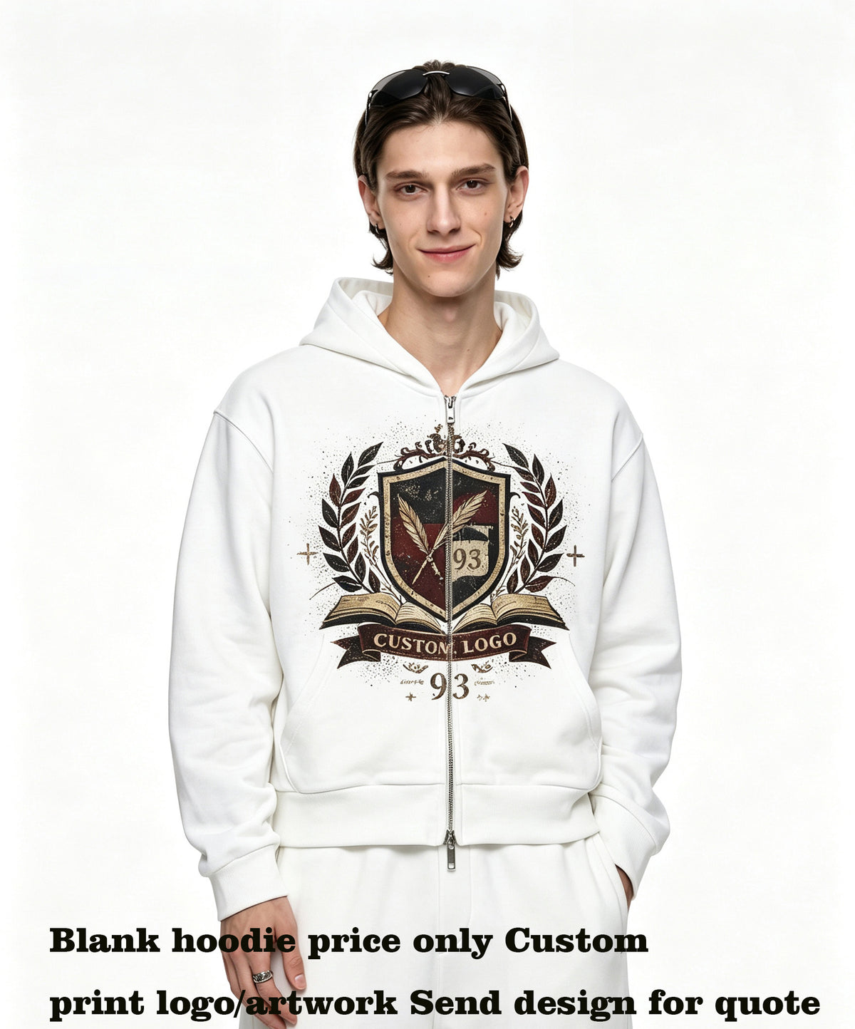 Manufacturer Hoodies BOXY Loose Hoodie with Heavyweight Hoodie 360g American Style Zipper Sweatshirt Fall and Winter Style