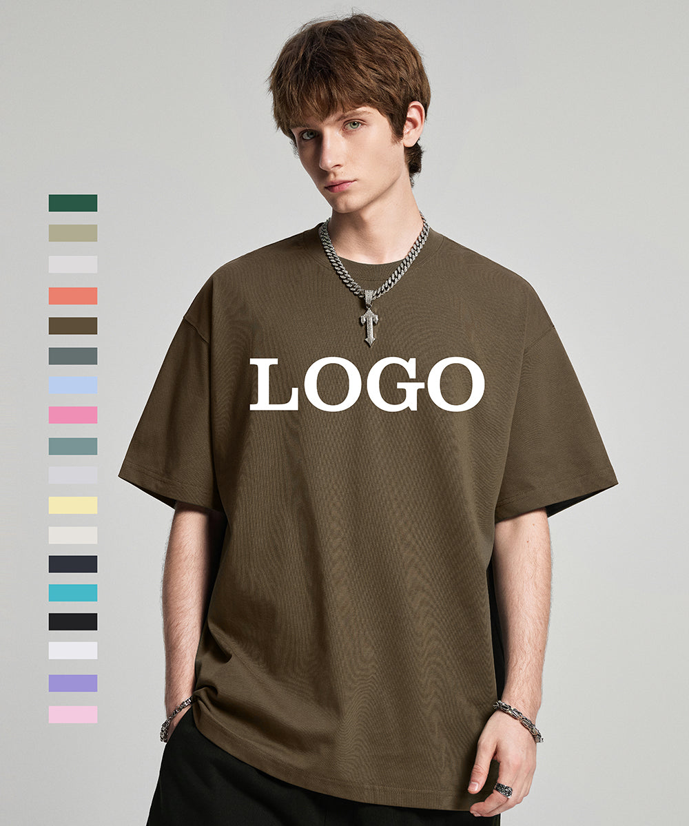 T-shirt Blank Multi Color 100% Cotton High Quality Custom logo Tshirt Heavyweight Drop Shoulder Design Wholesale t Shirt for Men