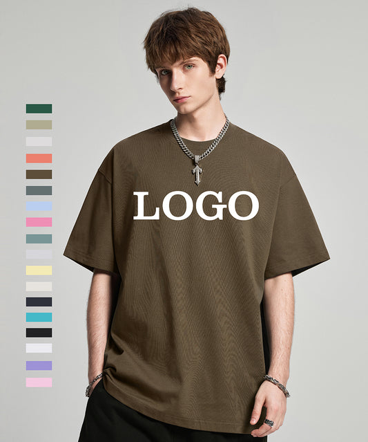T-shirt Blank Multi Color 100% Cotton High Quality Custom logo Tshirt Heavyweight Drop Shoulder Design Wholesale t Shirt for Men