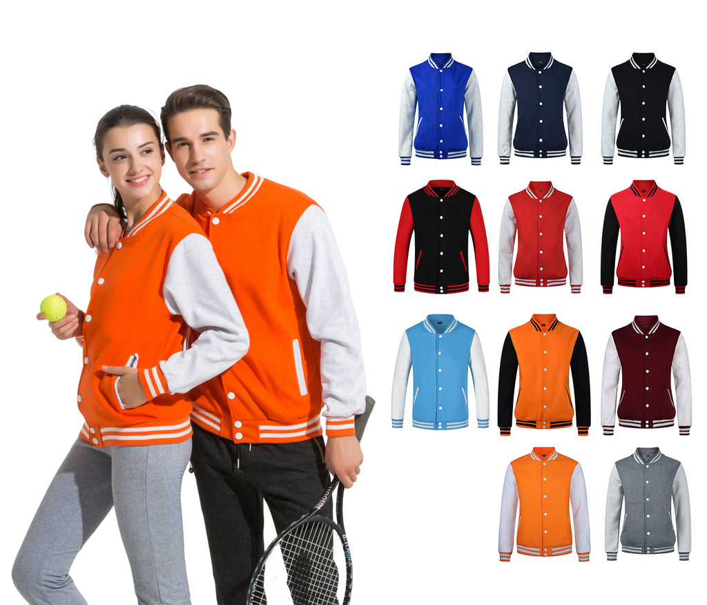 Custom Streetwear Fleece 100% Cotton 600G Heavyweight Baseball Jacket Streetwear High Quality Blanks Cutom Puff Printing Hoodie