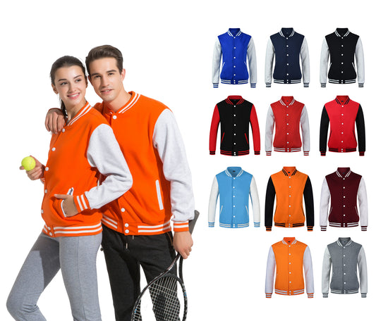 Custom Streetwear Fleece 100% Cotton 600G Heavyweight Baseball Jacket Streetwear High Quality Blanks Cutom Puff Printing Hoodie