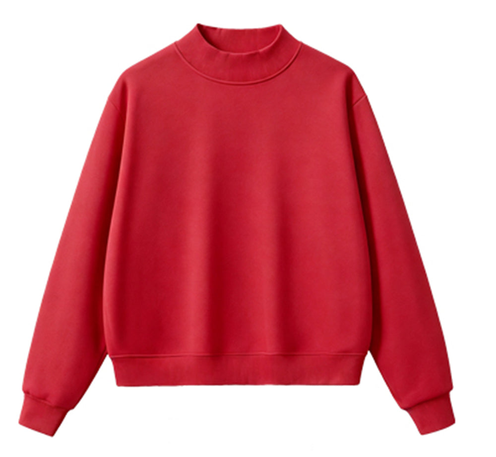 Spring and Autumn Collection Half Neck Fleece Pullover with Added Insulation for Round Neck Style Hoodies From a Trendy Brand