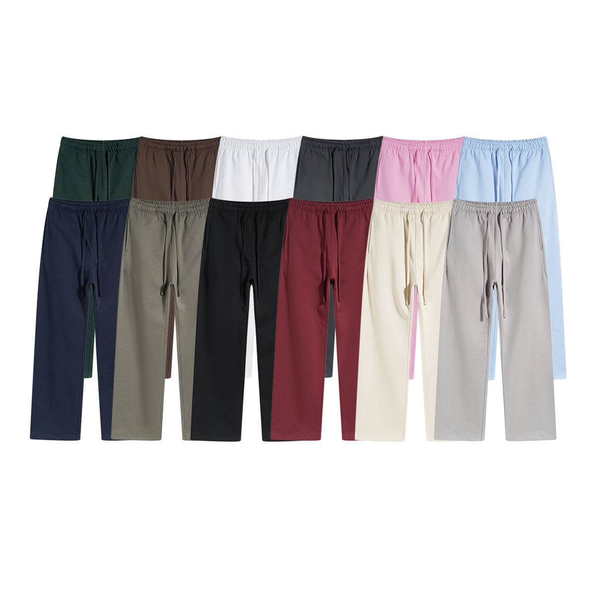 Custom Sweatpants Pure Color Blank Terry Loose High Quality Streetwear High Quality Polyester/Cotton Wholesale Sweatpants