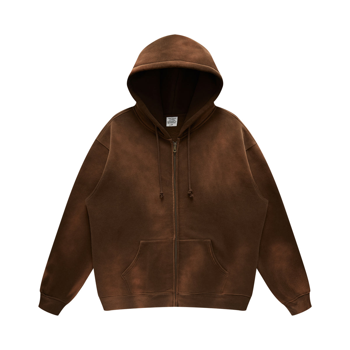Unisex Hoodies Four Color Blanks Water Washed zebra Gradient Zipper American Retro Hooded Sweatshirt Plain Hoodies in Bulk