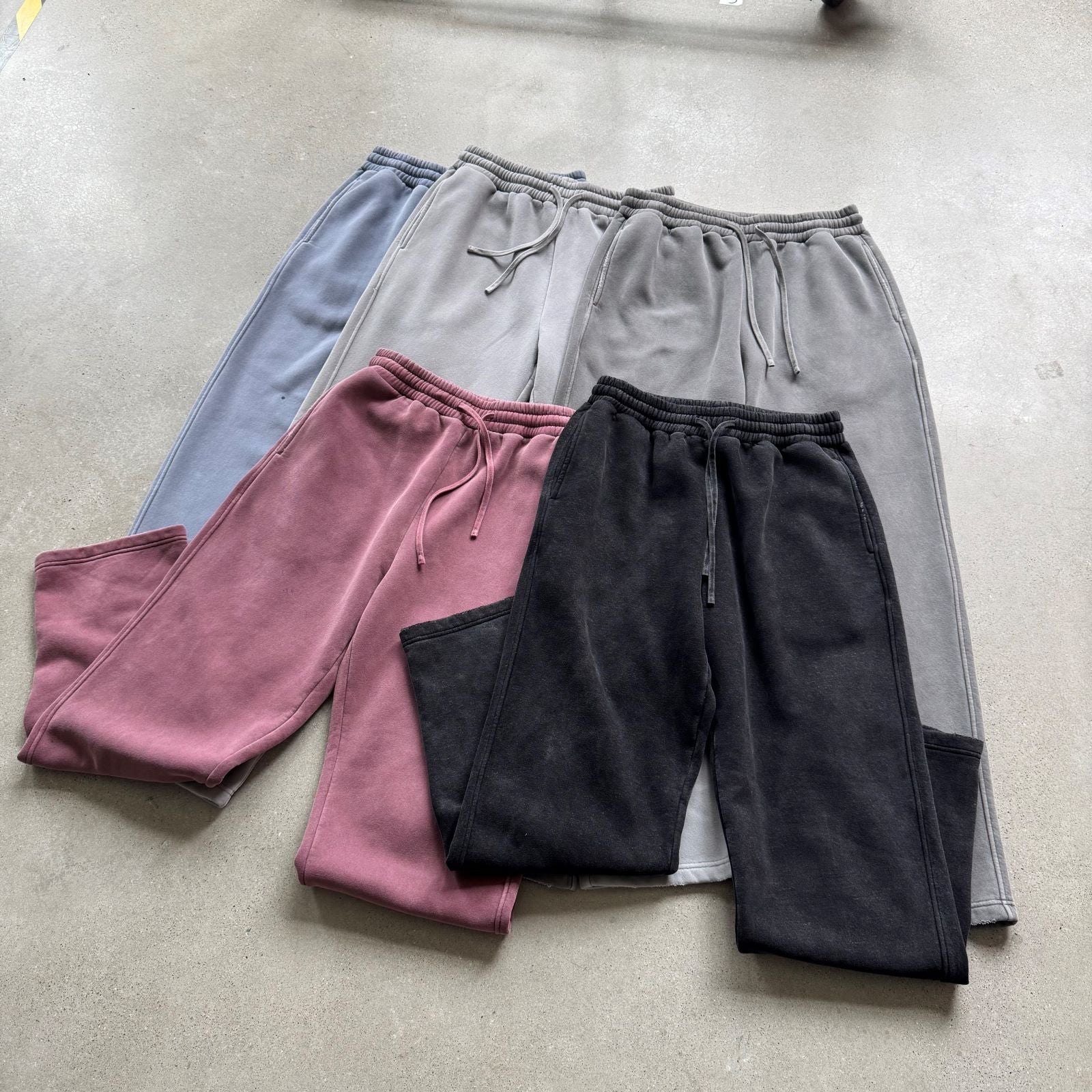 Heavyweight Prue Color Sweatpants Acid Wash Sublimation Streetwear Thick Casual High Quality Blank Wholesale Streetwear Pants