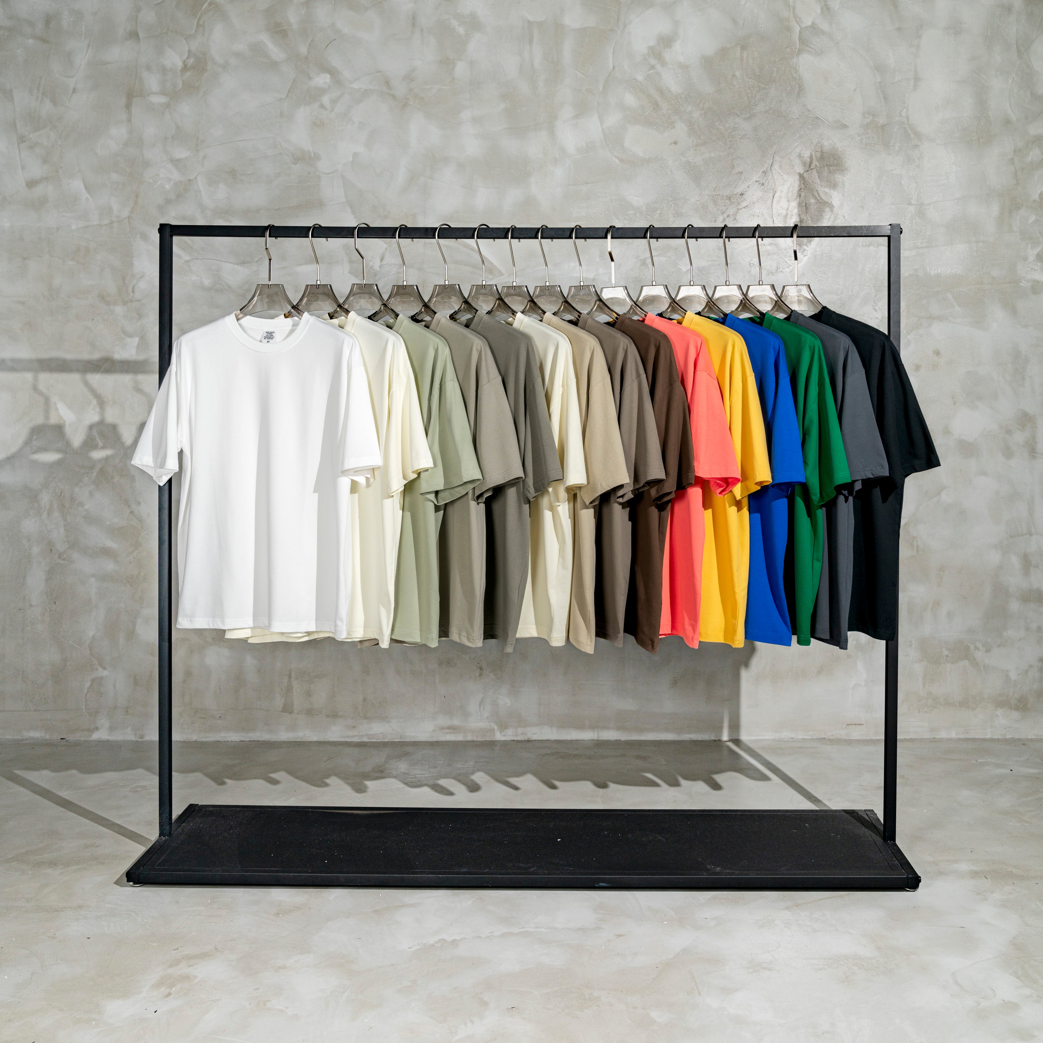 100% Cotton 260G Heavyweight Pure Color Drop Shoulder Oversized Custom Streetwear Distressed Embroidery Dtf Transfers T Shirt No reviews yet