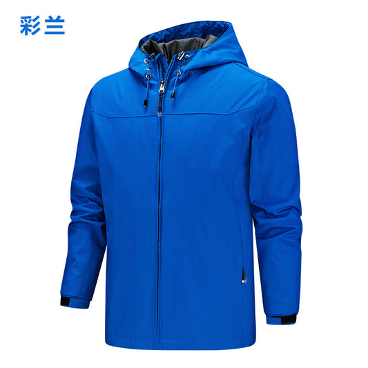 American Style 7 Color Single Layer Lightweight Waterproof Jacket Can Design Patterns for You for Free Plain Oversized Jacket
