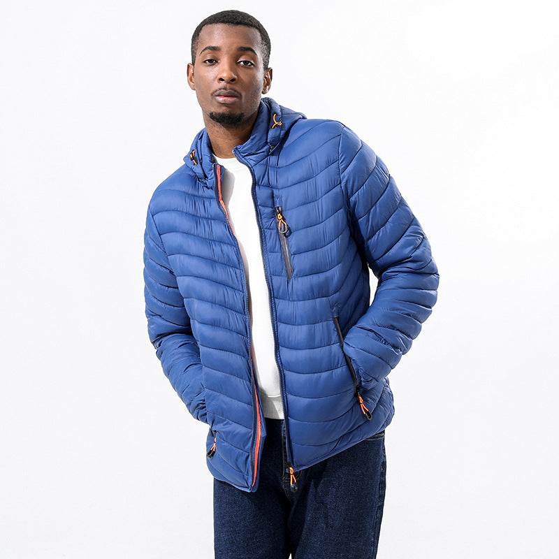 Fashion 5 Color Lightweight Cotton Coat for Men Warm Cotton Jacket Detachable Hat Jacket Available Personalized Design Winter
