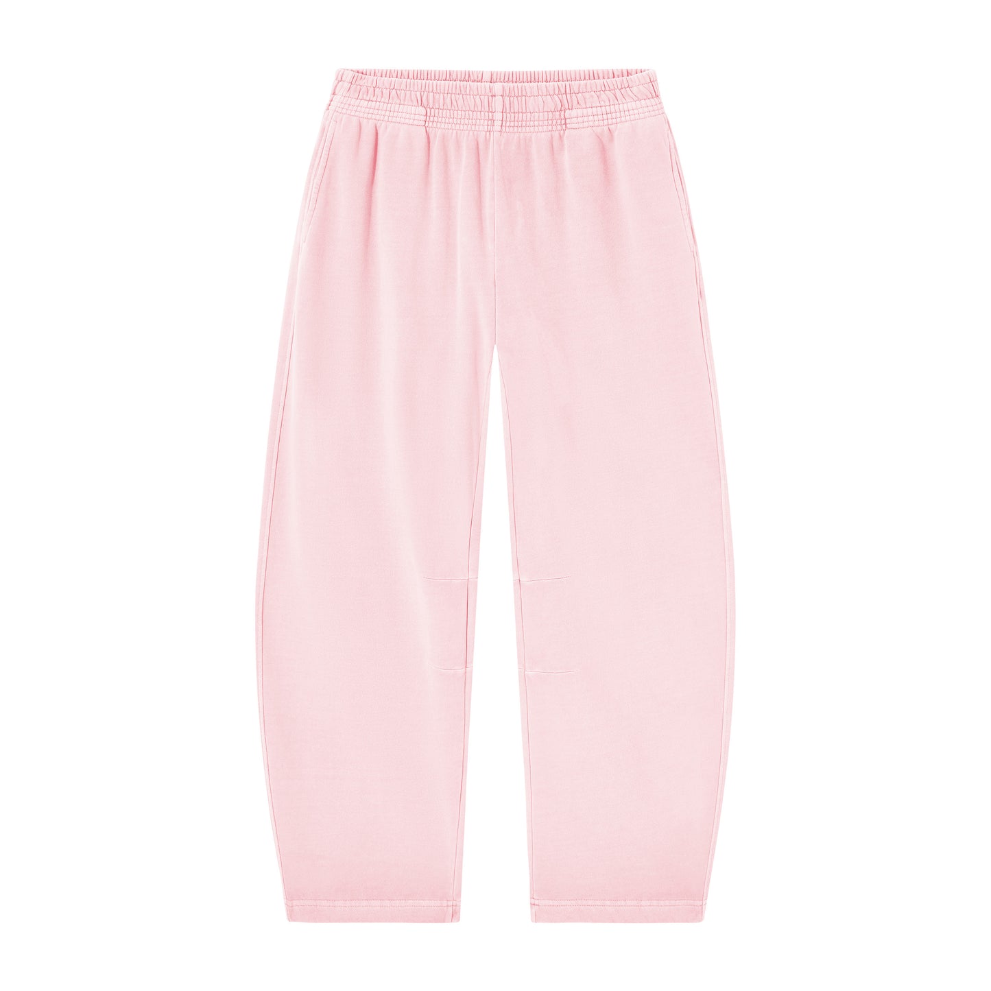 Casual Sweatpants Heavy Duty Pure Cotton Curved Cut Pants with a Slanting Opening and Blue Striped Washed Water Resistant