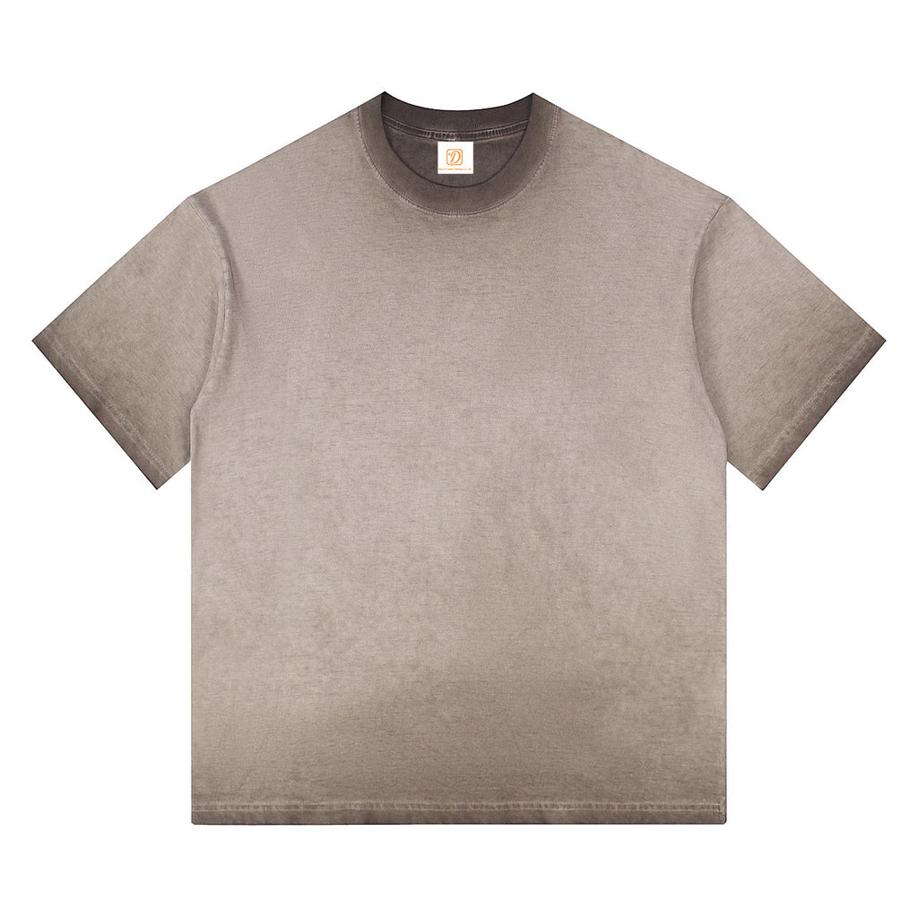 Customized t Shirts 100% Cotton Heavyweight Drop Shoulder Round Neck High Quality Acid Washe Oversized Plain t Shirt for Men