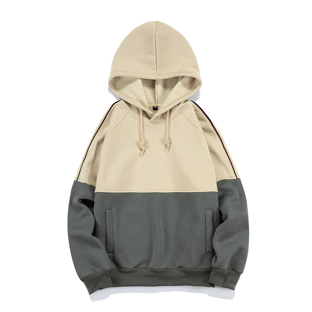 Wholesale Custom logo Blank Pullover Distressed Embroidery Sublimation Drop Shoulder Color-blocked Streetwear Men's Hoodies