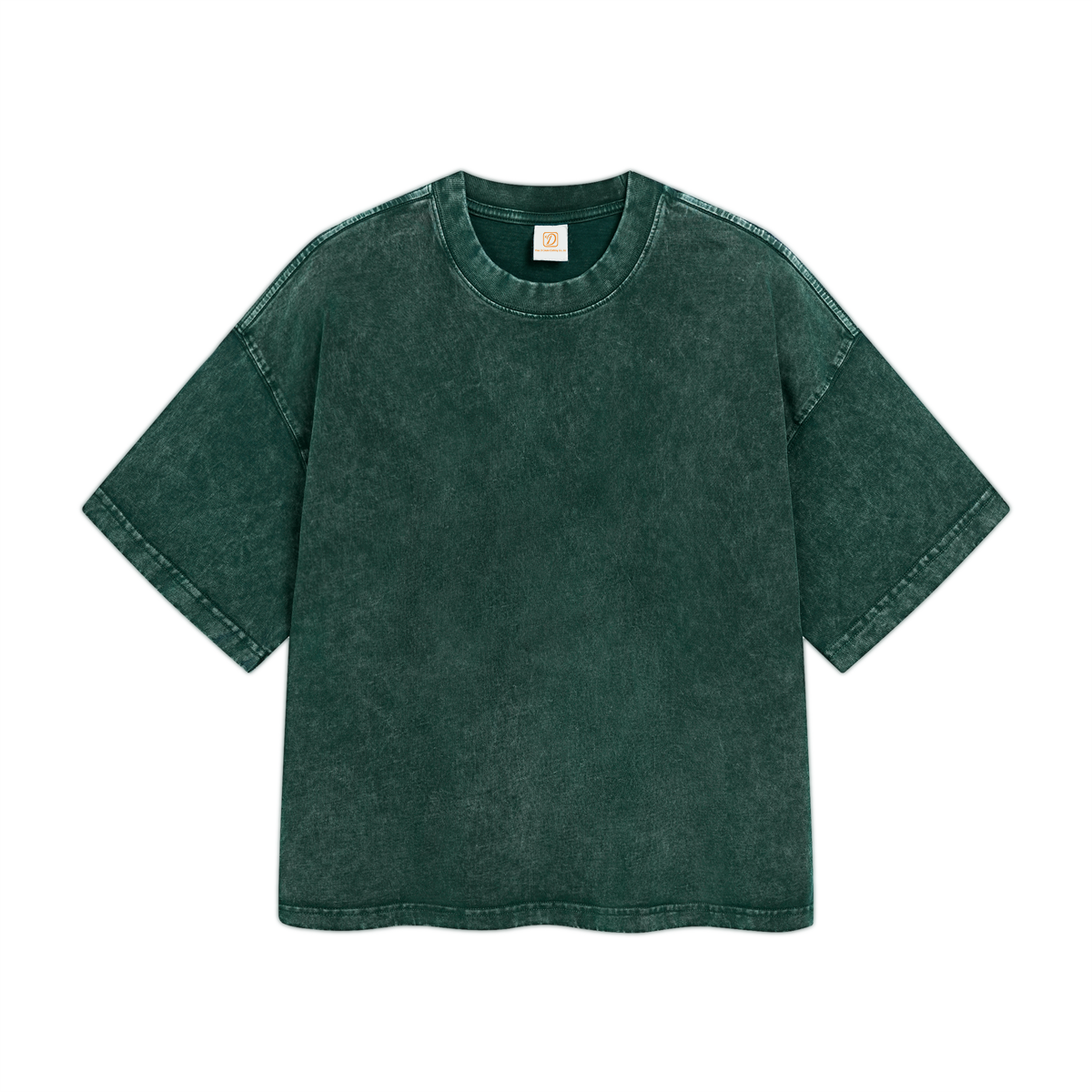 Tshirts Wholesale European and American Boxy Style Loose Short Sleeve Short Sleeved Shirt with Snowflake Print Washed Fabric