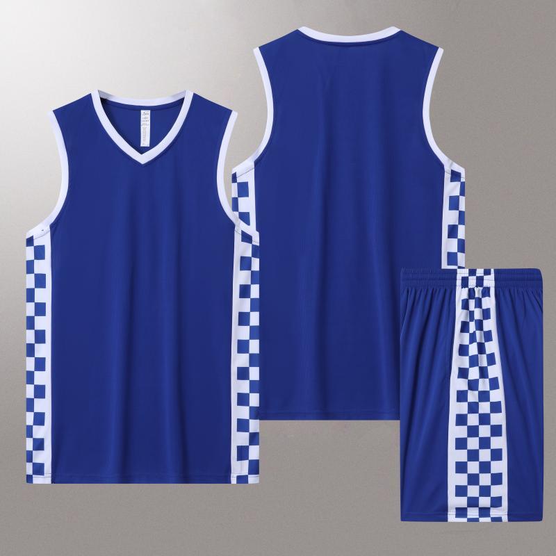 American Style Customized 3 Color Men's and Women's V Neck Basketball Uniform Set Basketball Jacquard Fabric High Quality Suit